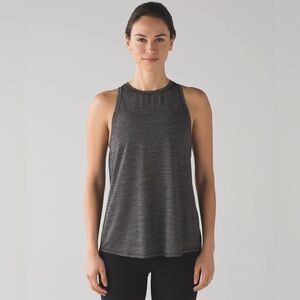 Lululemon Hot Like Agni Singlet in Heathered Black Size 8.